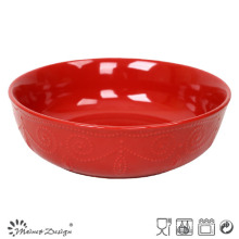 10 &quot;de gres de color rojo vegetal de cerámica Bowl